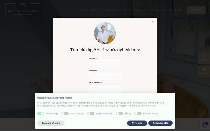 Screenshot of ahterapi.dk