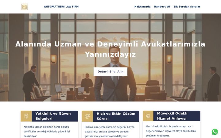 Screenshot of ahthukuk.com