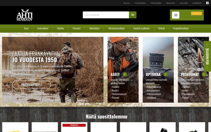 Screenshot di ahtihuvila.fi