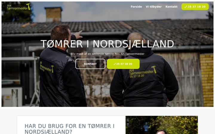 Screenshot of ahtomrermester.dk