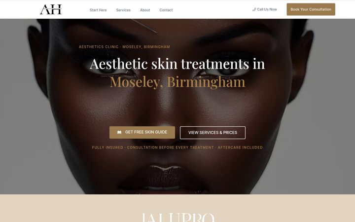 Snímek obrazovky ahtreatments.com