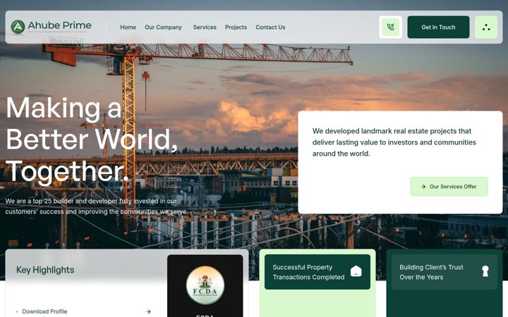 Screenshot of ahubeprime.com