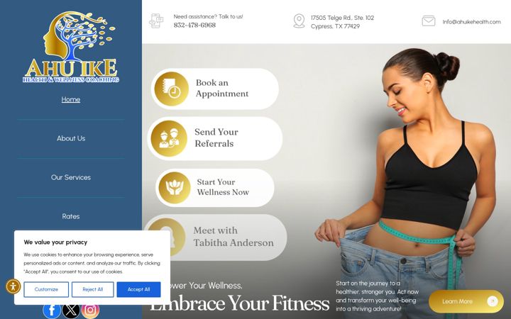 Screenshot of ahuikehealth.com