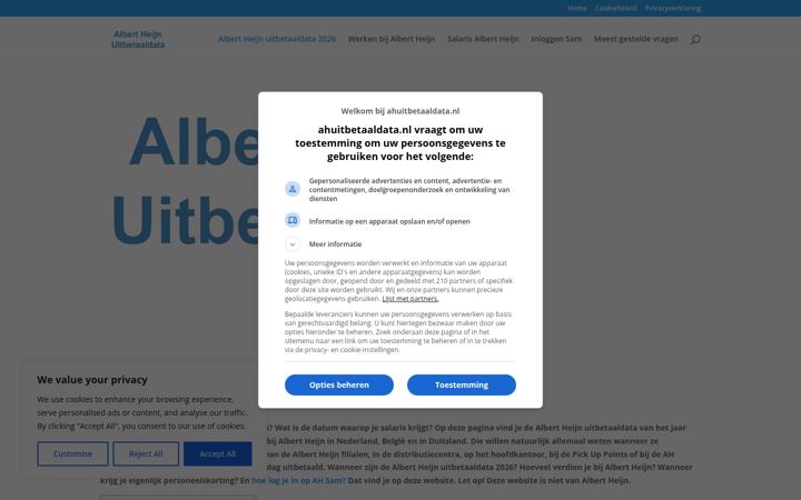 Screenshot of ahuitbetaaldata.nl