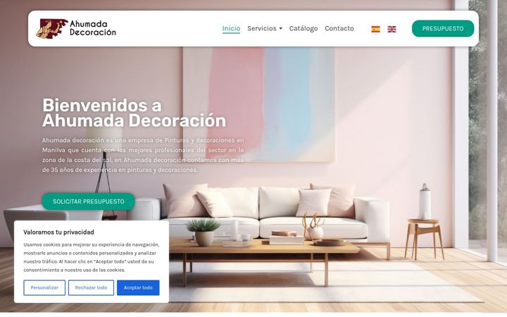 Screenshot of ahumadadecoracion.com