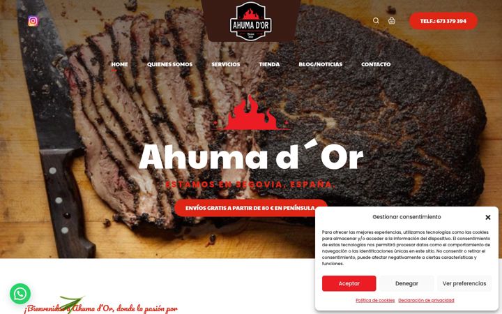 Screenshot of ahumador.es