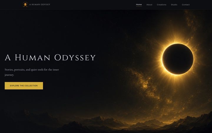 Screenshot of ahumanodyssey.com