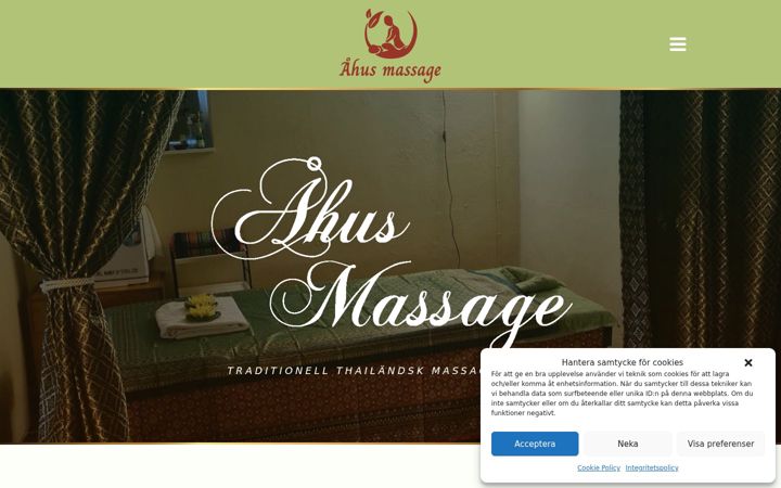 Screenshot of ahusthaimassage.se