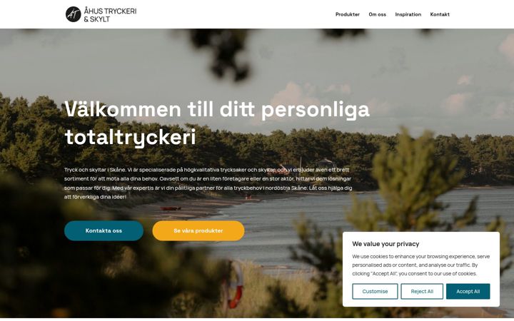 Screenshot di ahustryckeriskylt.se