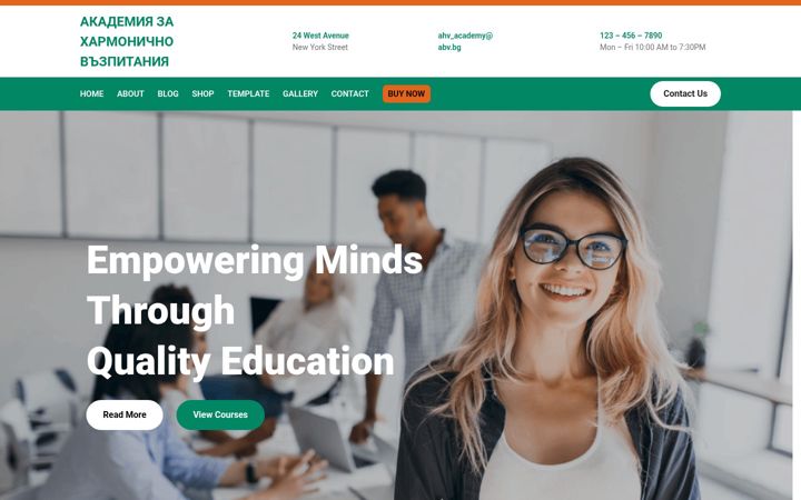 Screenshot of ahv-academy.com