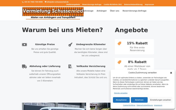 Screenshot of ahv-schussenried.de