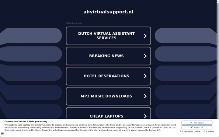 Screenshot of ahvirtualsupport.nl
