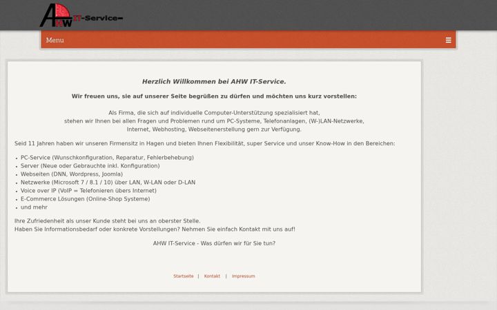 Screenshot of ahw-it-service.de