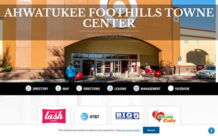 Екранна снимка на ahwatukeefoothillstownecenter.com