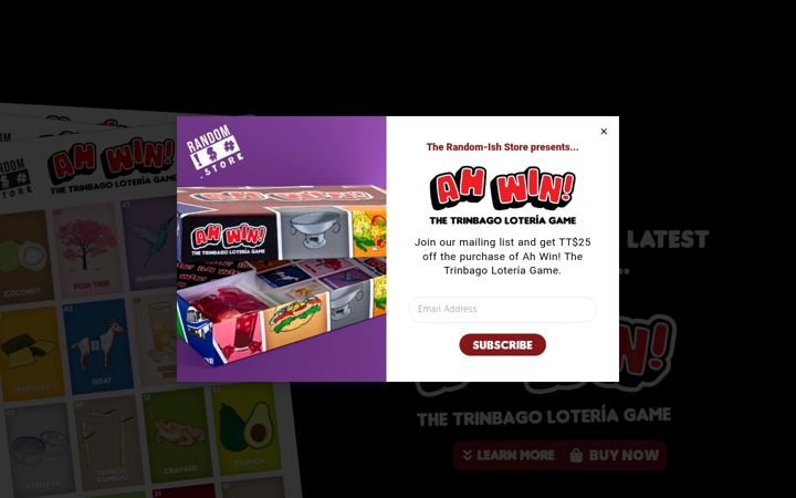 Kuvakaappaus sivustosta ahwinboardgame.com