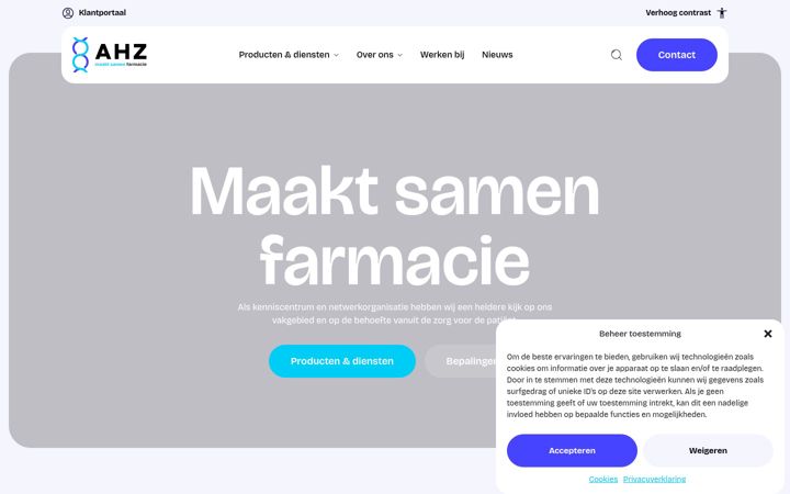 Screenshot of ahz.nl