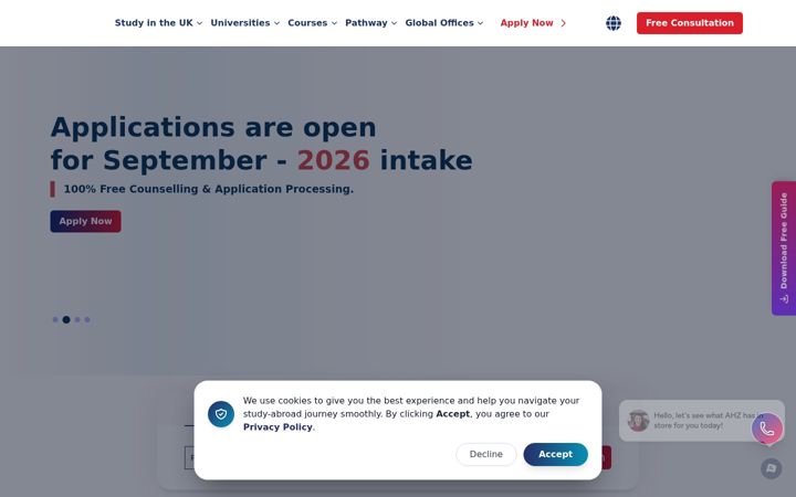 Screenshot of ahzassociates.co.uk
