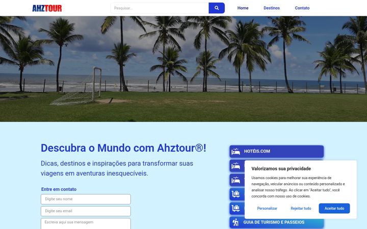 Screenshot of ahztour.com.br