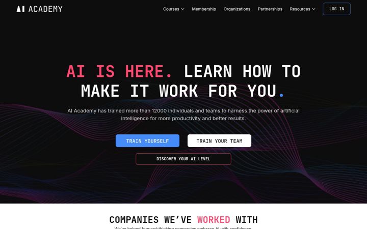 Екранна снимка на ai-academy.com