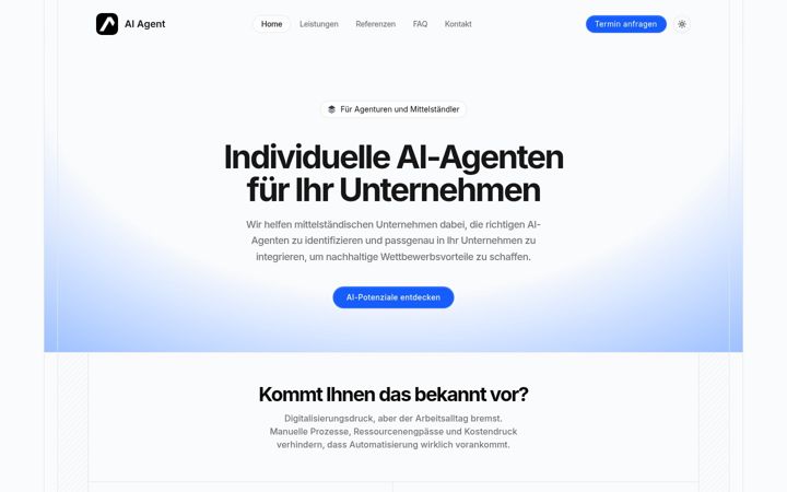 Screenshot of ai-agent.de