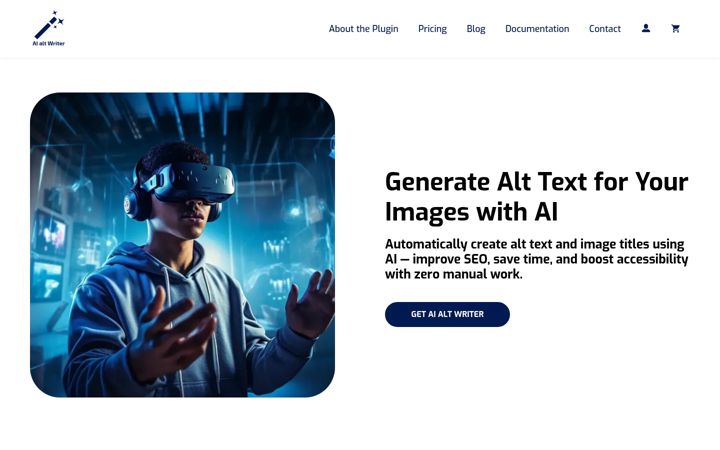 Screenshot of ai-alt-writer.com