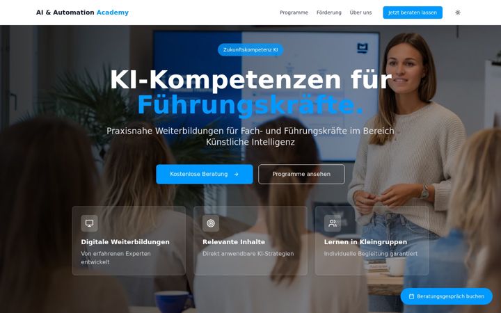 Screenshot of ai-automation-academy.de