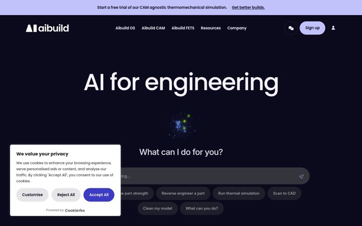 Екранна снимка на ai-build.com