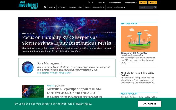 Screenshot of ai-cio.com