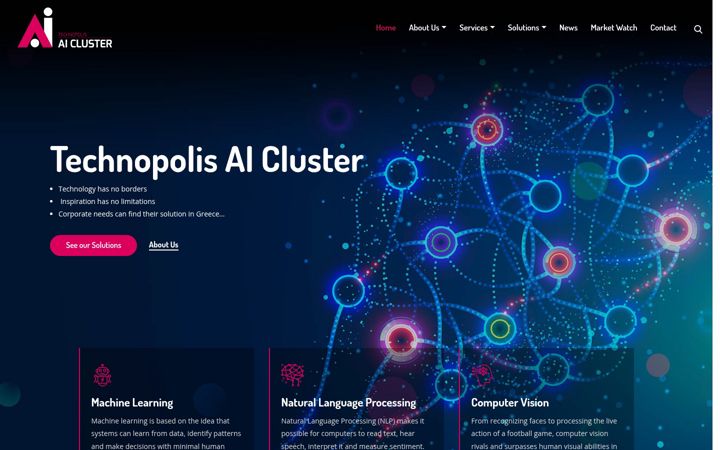Skærmbillede af ai-cluster.gr