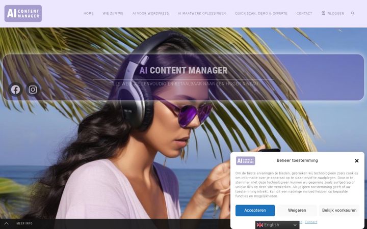 Екранна снимка на ai-contentmanager.com