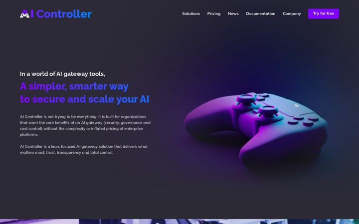 Screenshot of ai-controller.ai