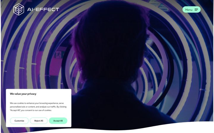 Skærmbillede af ai-effect.eu
