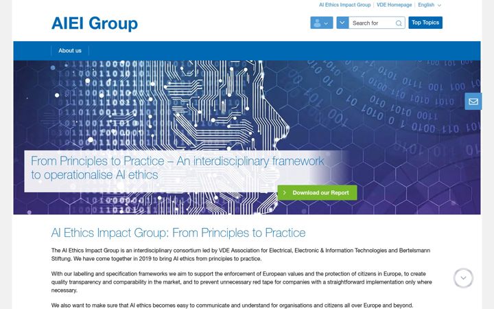 Screenshot of ai-ethics-impact.org