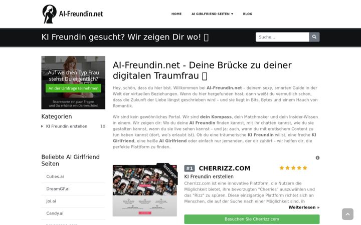 Screenshot of ai-freundin.net