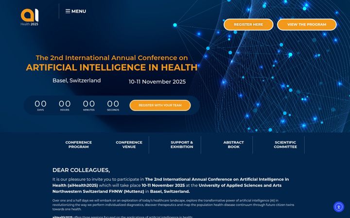 Screenshot of ai-health2025.com