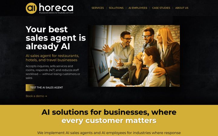 Screenshot stránky ai-horeca.com