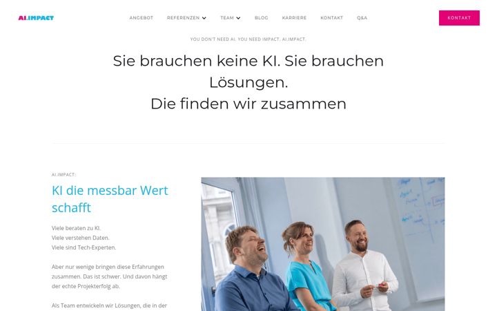 Screenshot stránky ai-impact.com