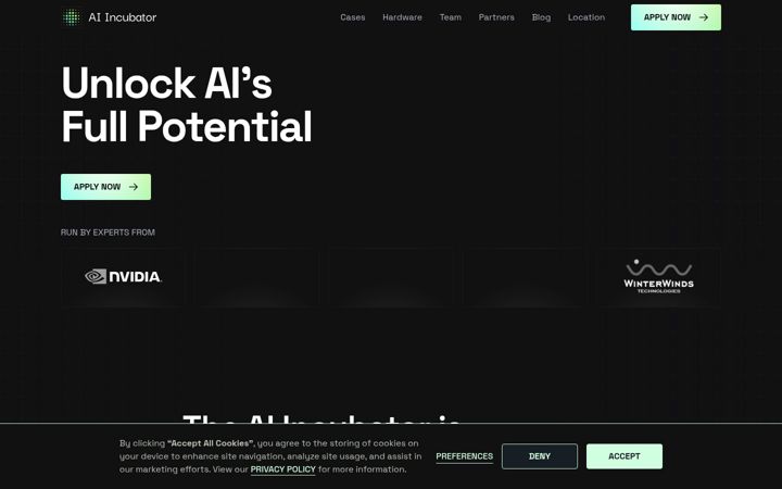 Skærmbillede af ai-incubator.info