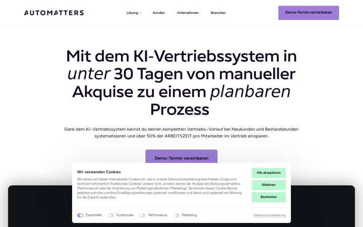 Captură de ecran a ai-leadfunnel.de