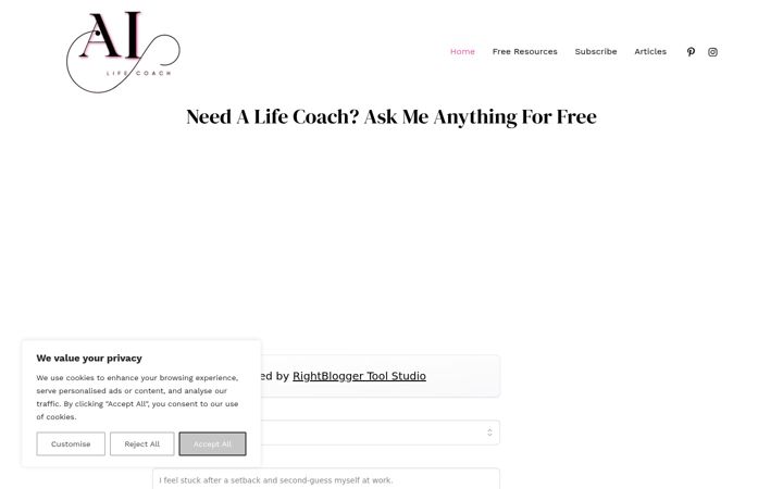 Screenshot stránky ai-lifecoach.com