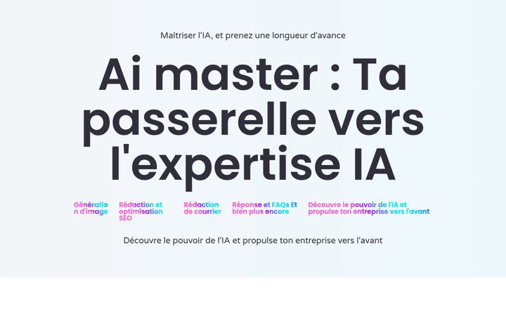 Screenshot van ai-master.fr