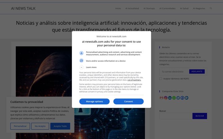 Screenshot of ai-newstalk.com