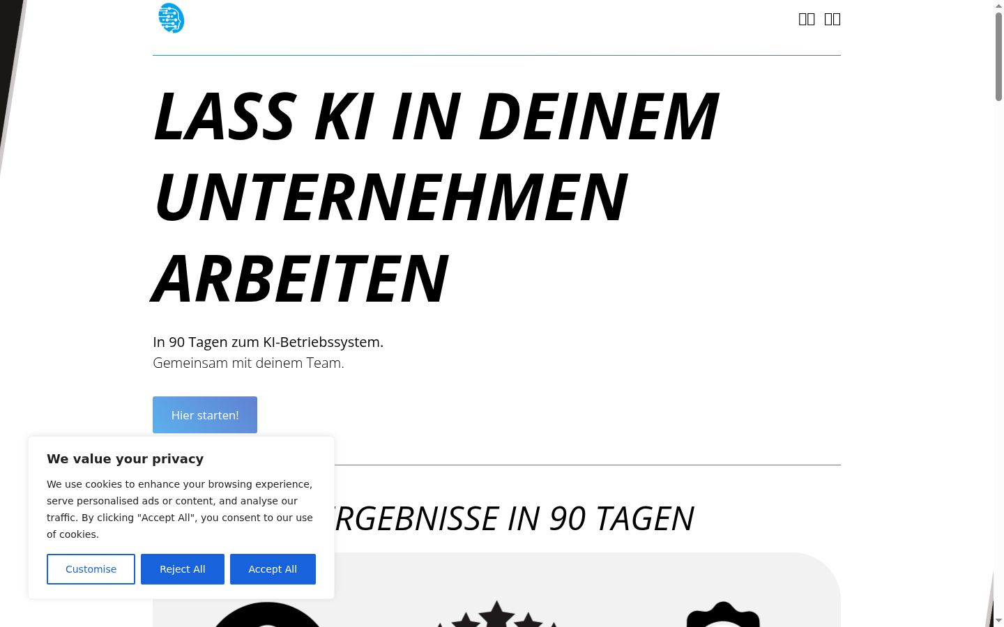 Screenshot tal-banner tal-kunsens muri qabel kwalunkwe interazzjoni