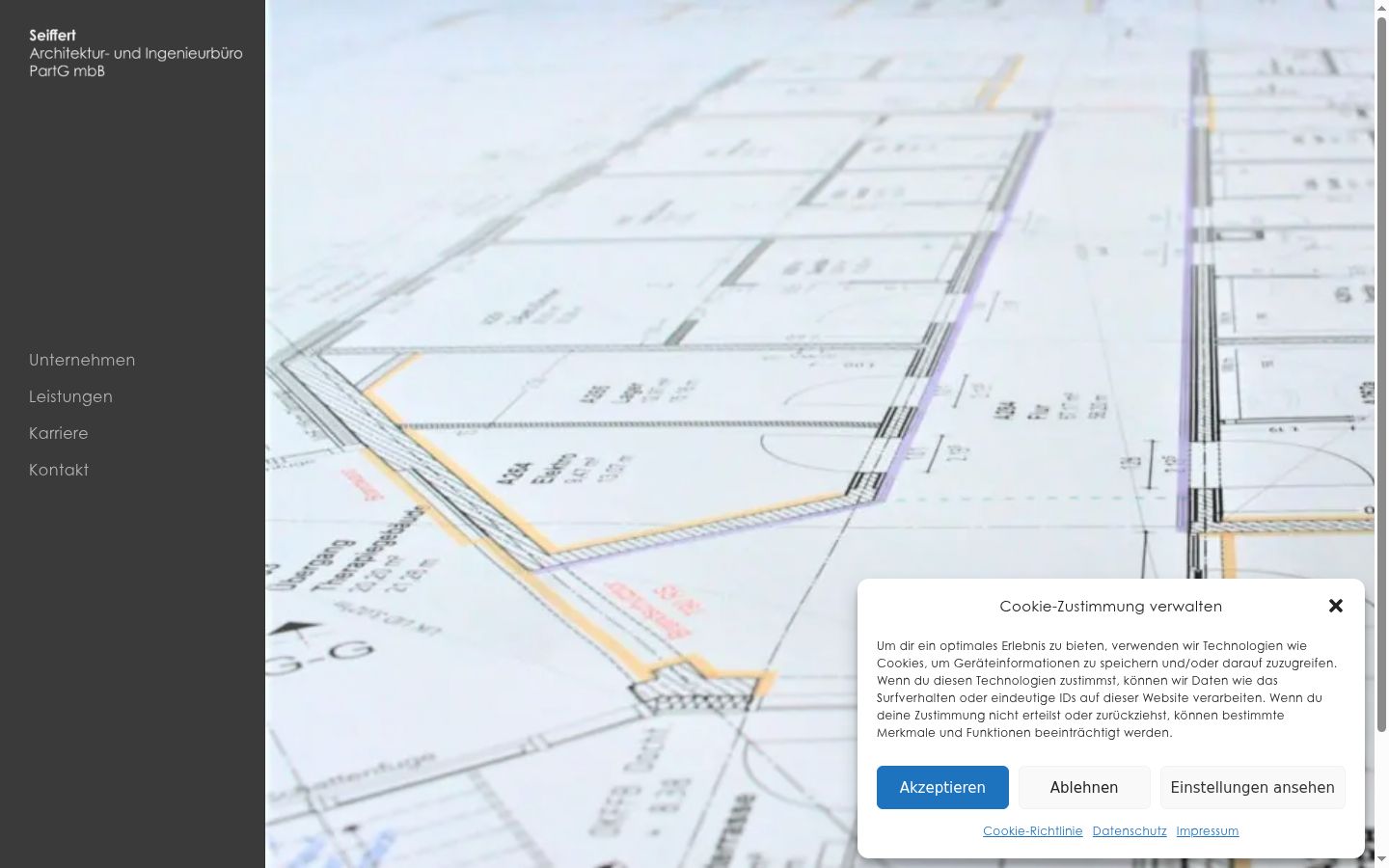 Screenshot of the consent banner shown before any interaction