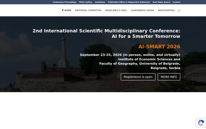 Ekrānuzņēmums no ai-smart-conference.com
