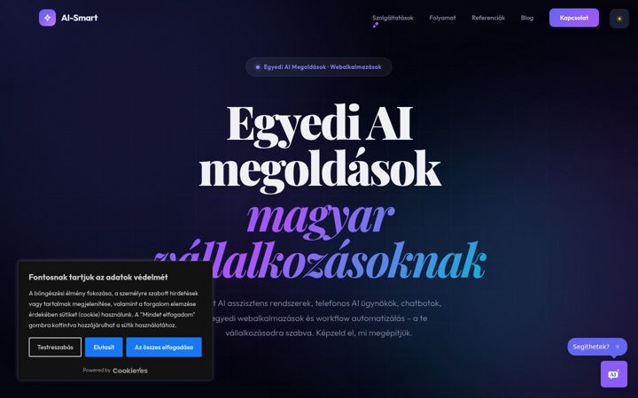 Screenshot van ai-smart.hu