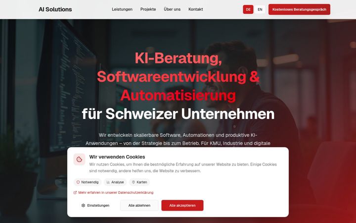 Screenshot of ai-solutions.one