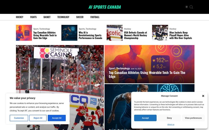Captura de pantalla de ai-sport-canada.com