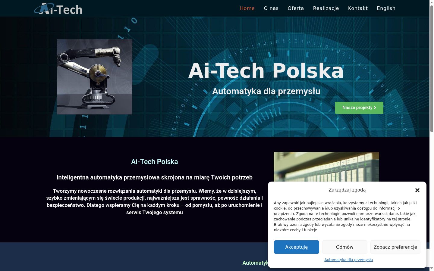Zrzut ekranu banera zgody wyświetlanego przed jakąkolwiek interakcją