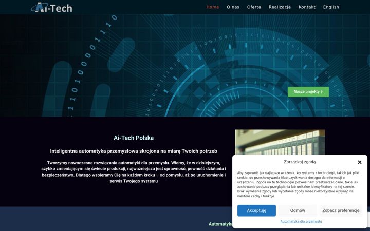 Kuvakaappaus sivustosta ai-tech.com.pl